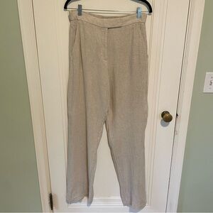 Abercrombie & Fitch Beige Linen Pants Size 6 Tall